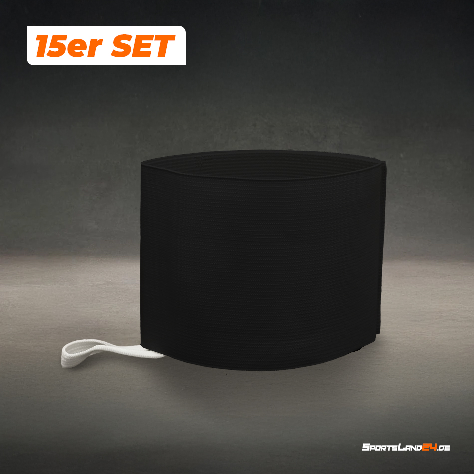 15x Trauerflor Armbinde 9cm PREMIUM Klett