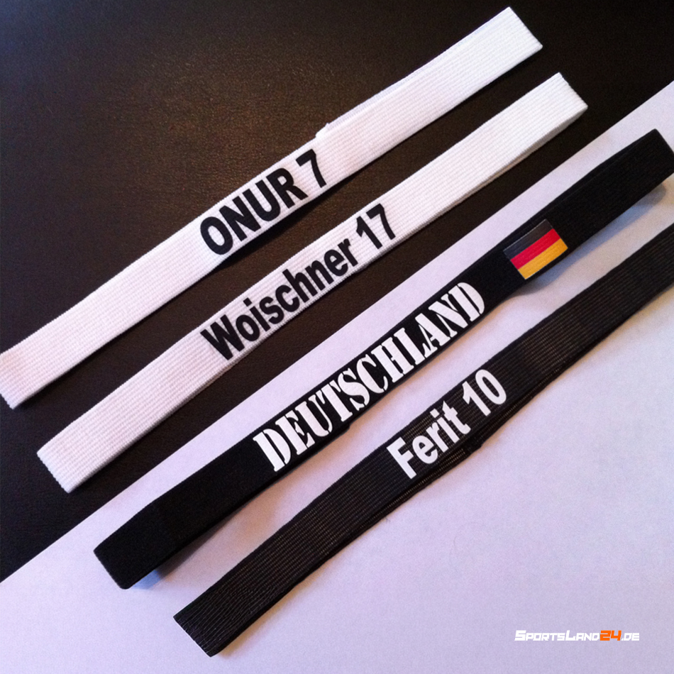 5x Sport Fußball Haarband Stirnband inkl. DRUCK