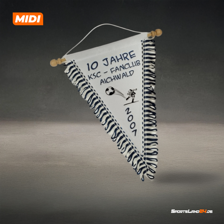 Wimpel Dreieck MIDI 18x28cm inkl. Druck